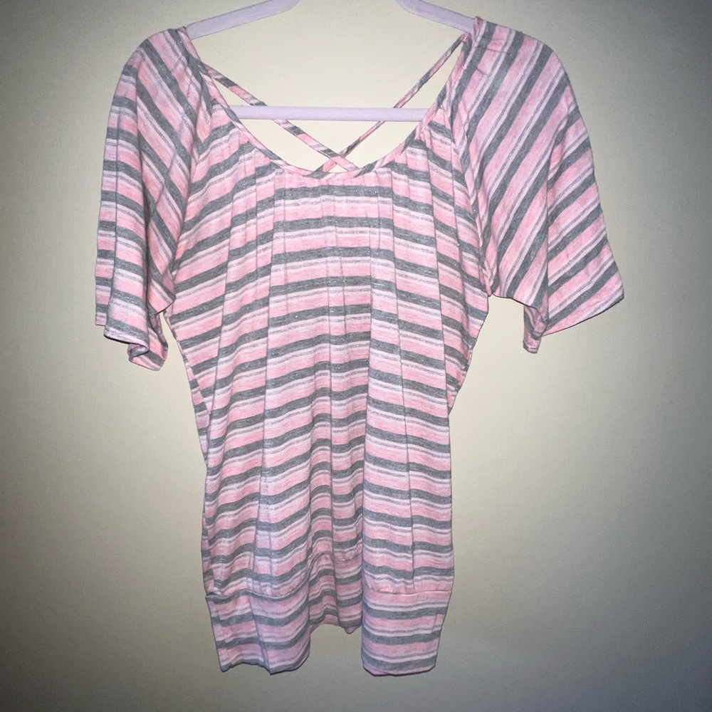Pink and silver top